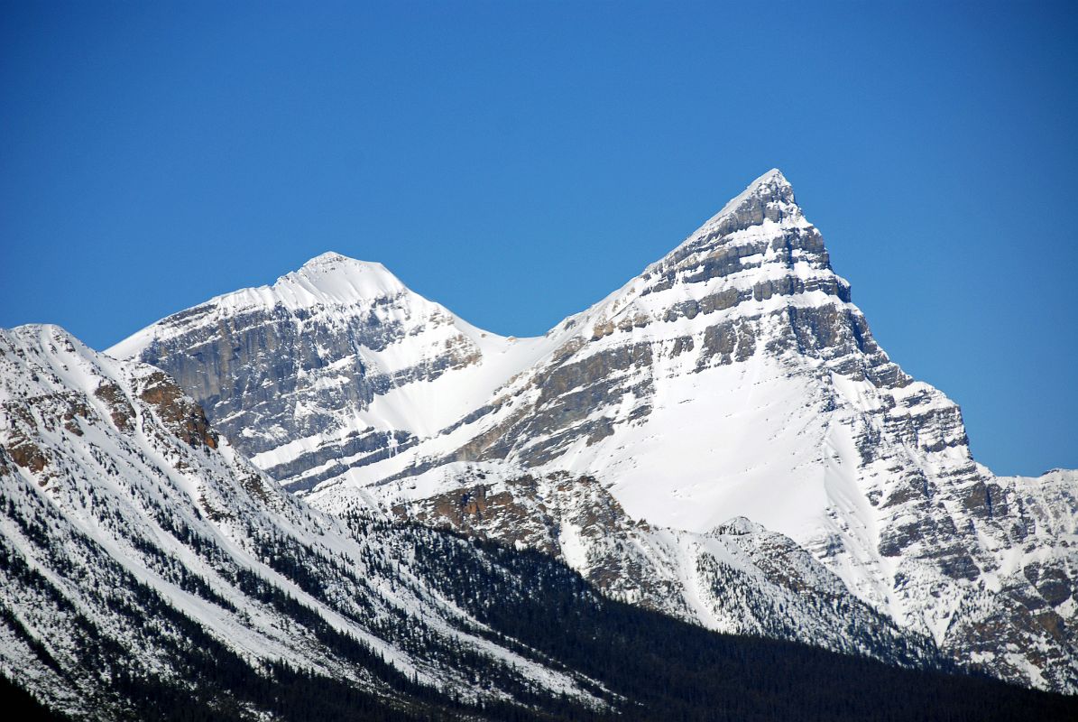 09 White Pyramid and Mount Chephren From Icefields Parkway